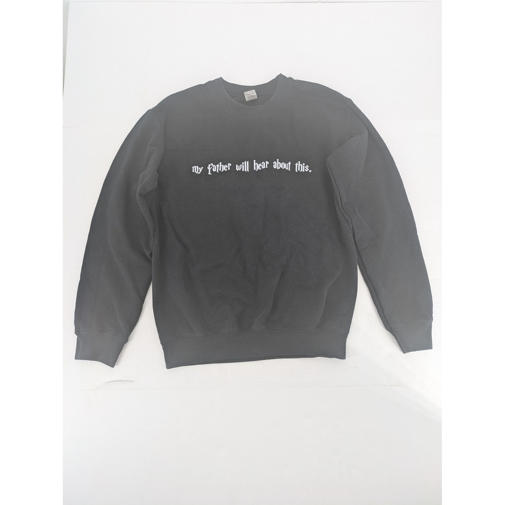 Harry Potter Sweatshirt Men Small Black My Father Will Hear About This Nerd Goth